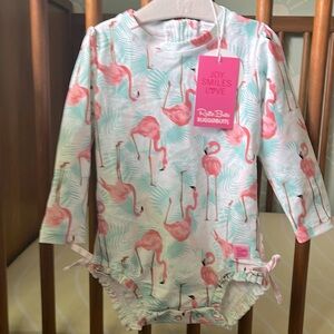 Ruffle Butts flamingo one piece , new with tags
